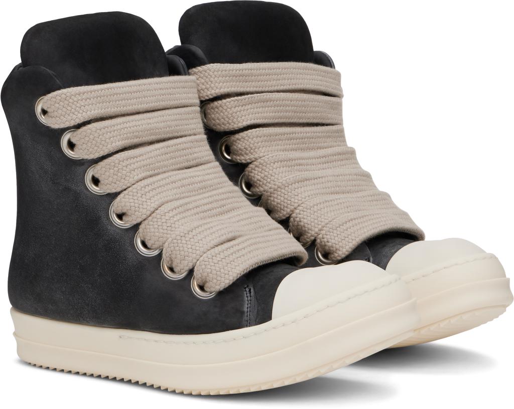 Rick Owens Black Porterville Jumbolaced Padded Sneakers