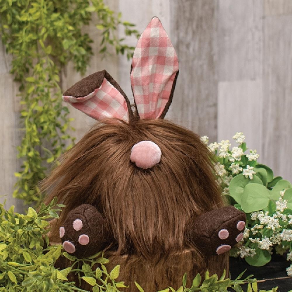 HomeGifo Fuzzy Chocolate Gnome Bunny
