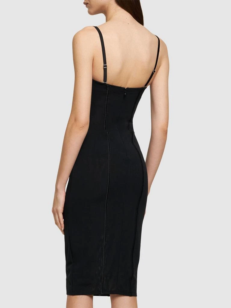 FLEUR DU MAL Embellished Mesh Bustier Midi Dress 2