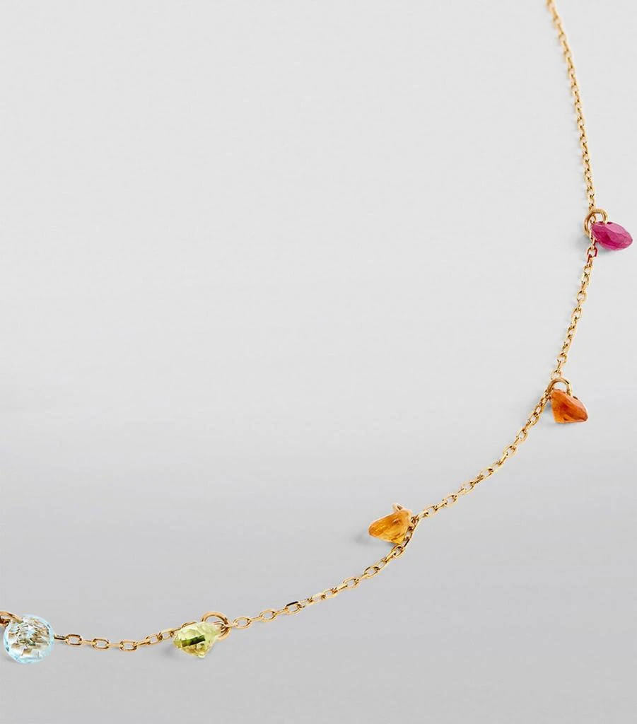 Persée Yellow Gold and Sapphire Chakra Necklace 5