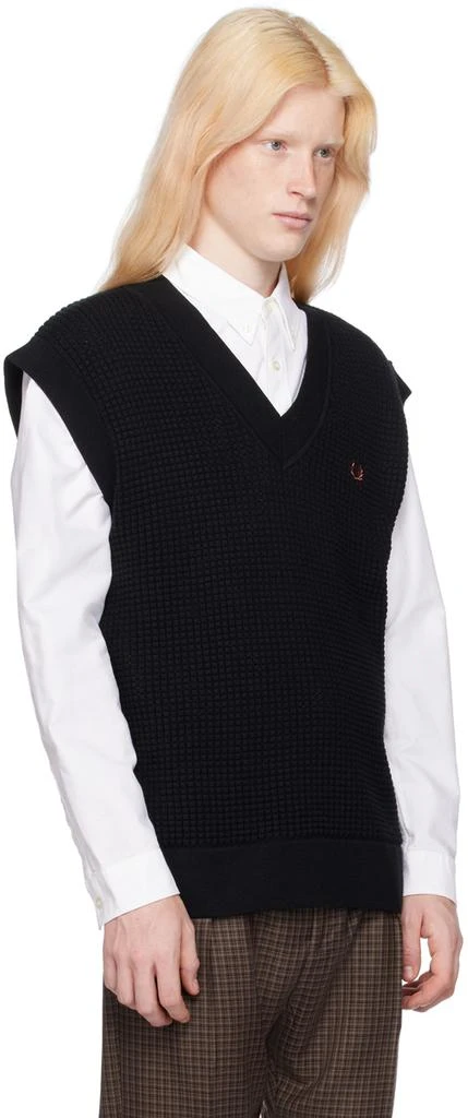Fred Perry Black V-Neck Vest 2