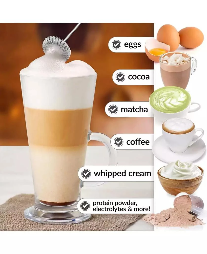 Zulay Kitchen Powerful Handheld Mini FrothMate Milk Frother Stainless Steel - No Stand 4