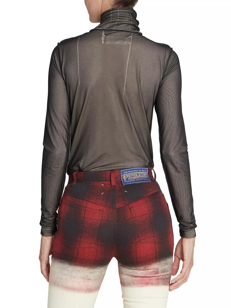 MAISON MARGIELA Mesh Turtleneck Bodysuit 5