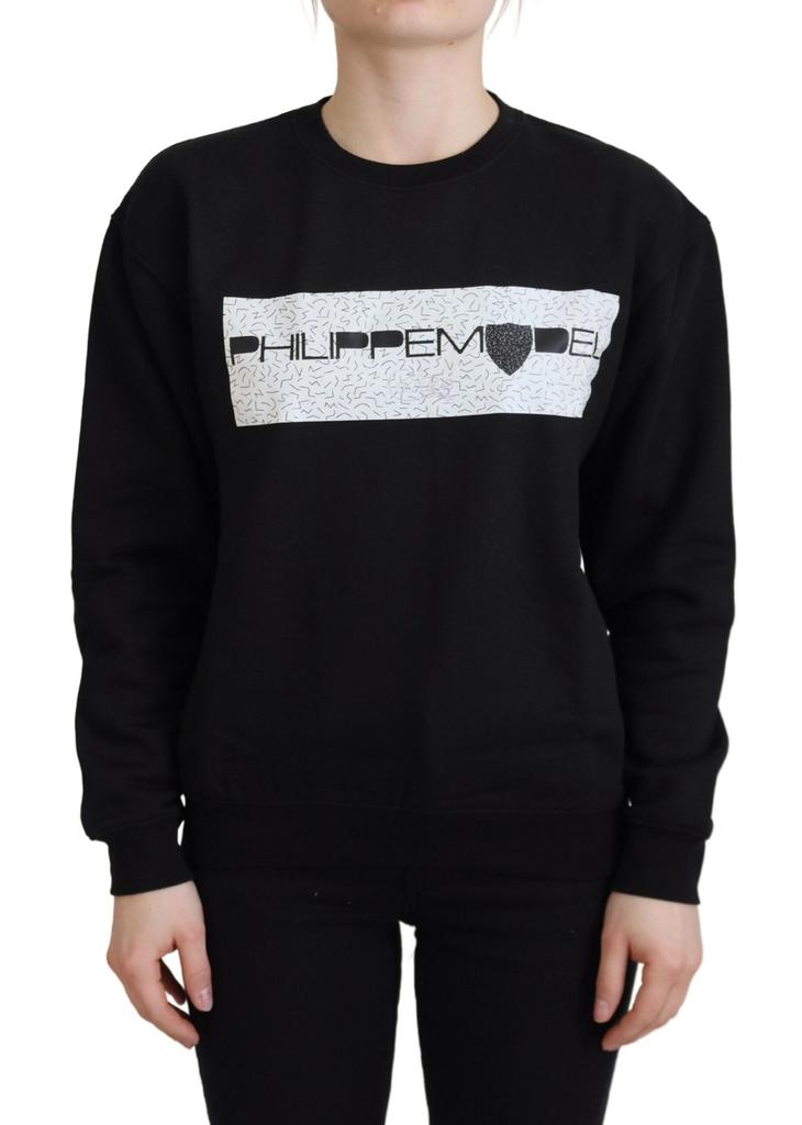 PHILIPPE MODEL Black Printed Long Sleeves Pullover Sweater