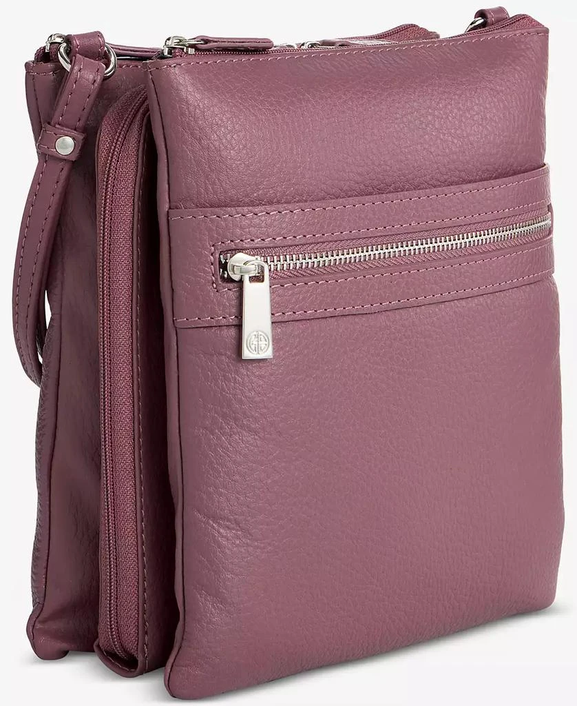 Giani Bernini Triple-Zip Pebble Leather Dasher Crossbody, Created for Macy's 3