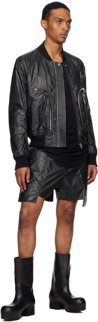 Rick Owens Black Concordians Stefan Cargo Shorts 4