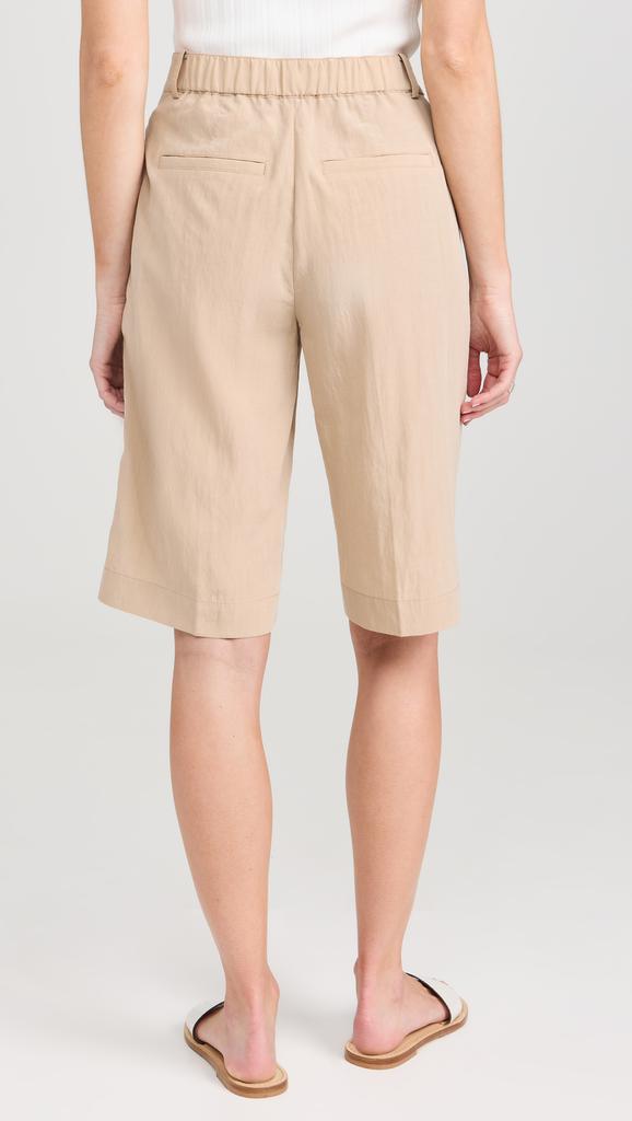 Vince Mid Rise Textured Tailored Shorts