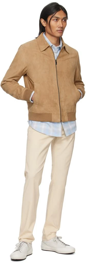 Theory Brown Wyatt Leather Jacket 4