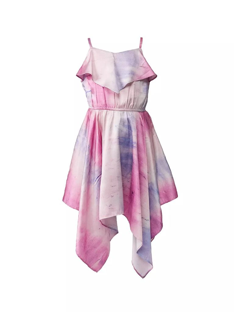 Bardot Girl's Addy Tie-Dye Print Handkerchief Dress 1