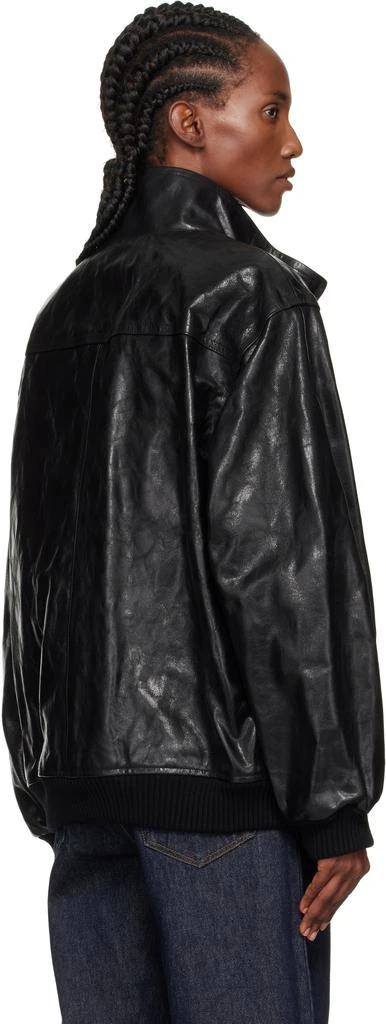 AURALEE Black Zip Lamb Leather Jacket 3