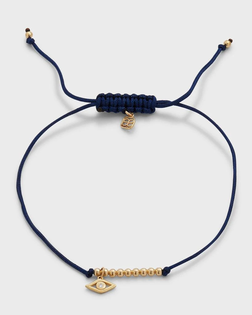 Sydney Evan Diamond Evil Eye Pull-Cord Bracelet 1