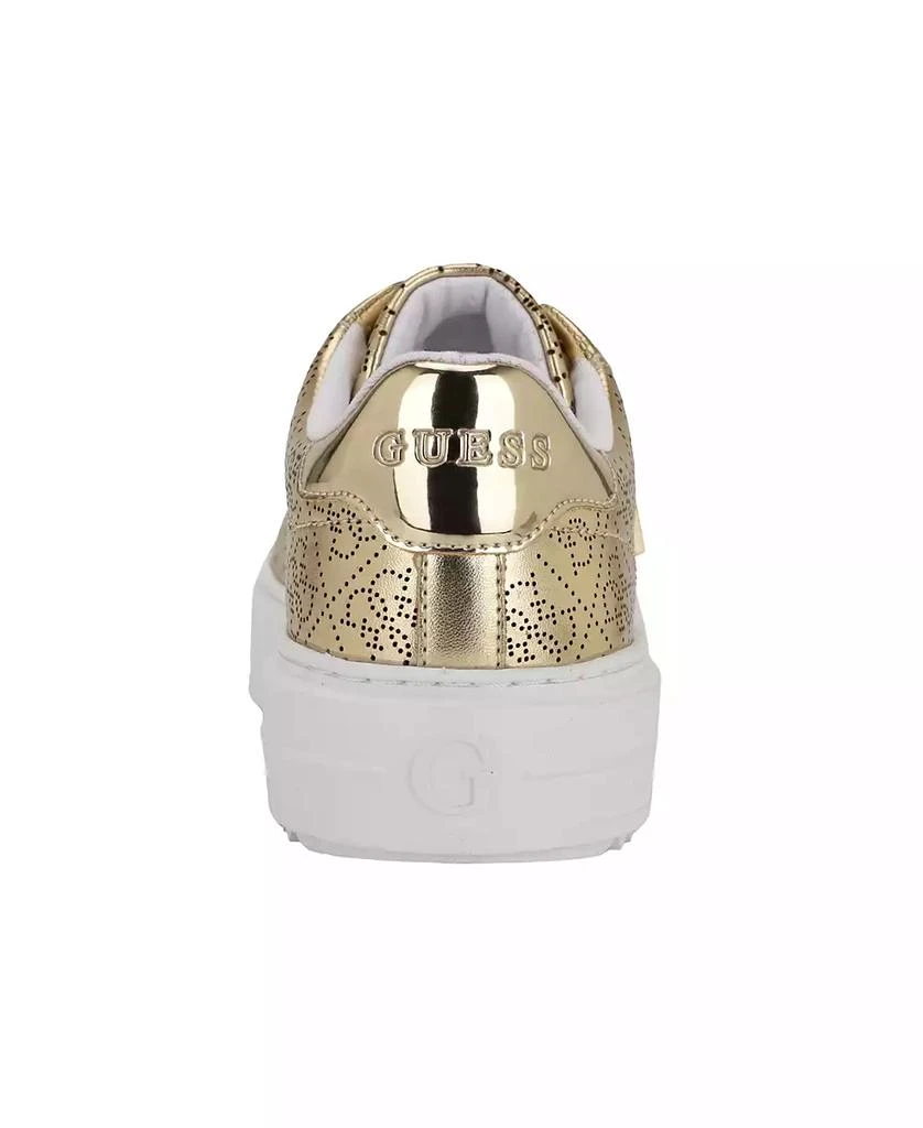 GUESS Women's Denesa Treaded Platform Lace-Up Sneakers 3