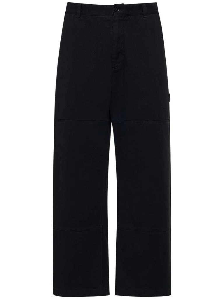 Dolce & Gabbana Wide Cotton Gabardine Worker Pants 1