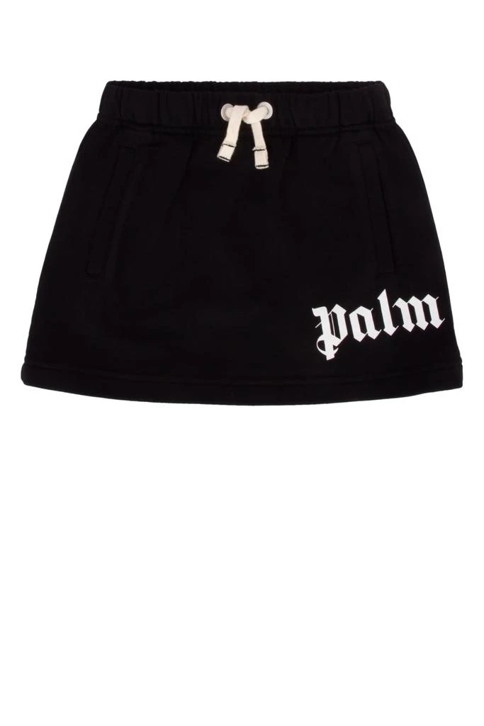 Palm Angels Classic Overlogo Sweat Skirt Black White 1