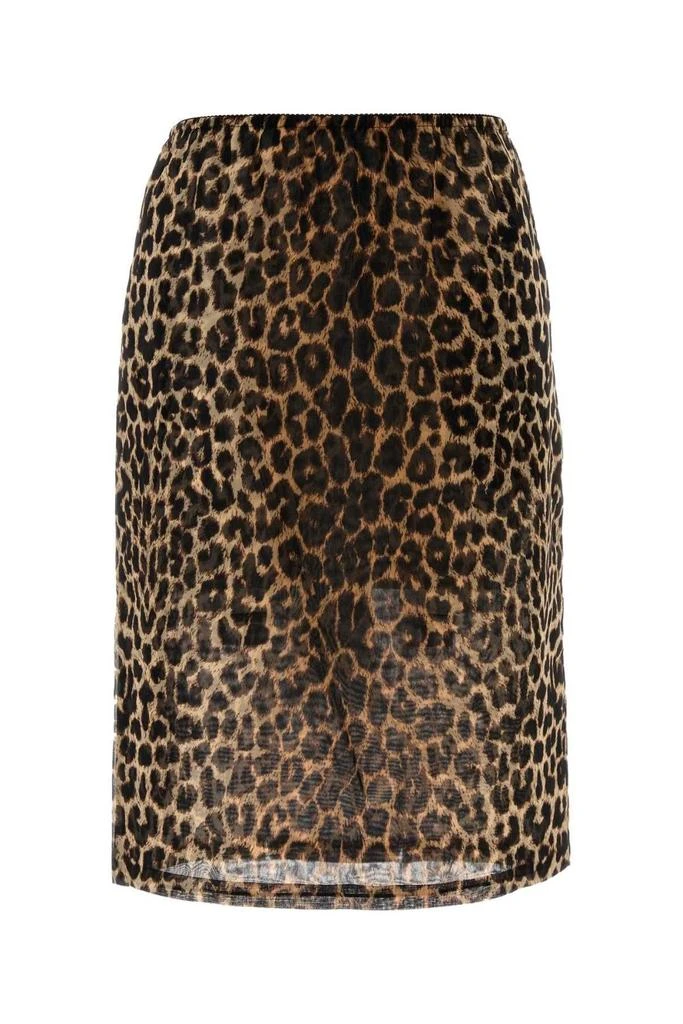 Yves Saint Laurent Saint Laurent Animla Printed Midi Skirt 1