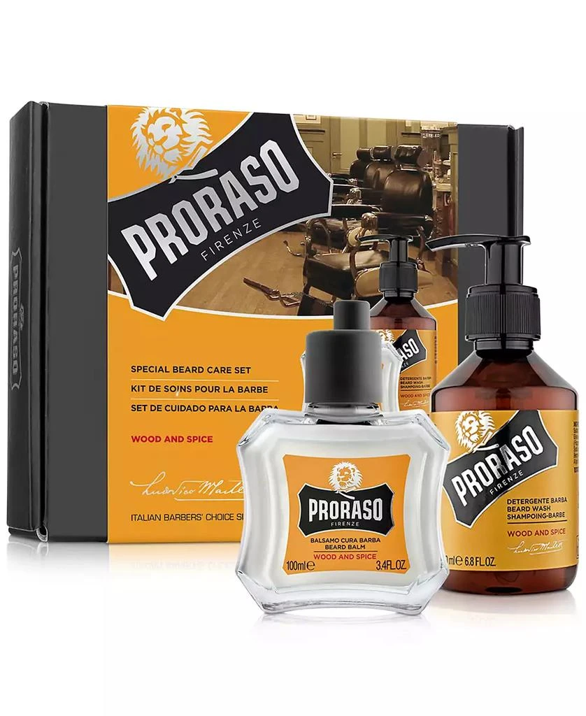 Proraso 2-Pc. Beard Care Set For New Or Short Beards - Wood & Spice Scent 1