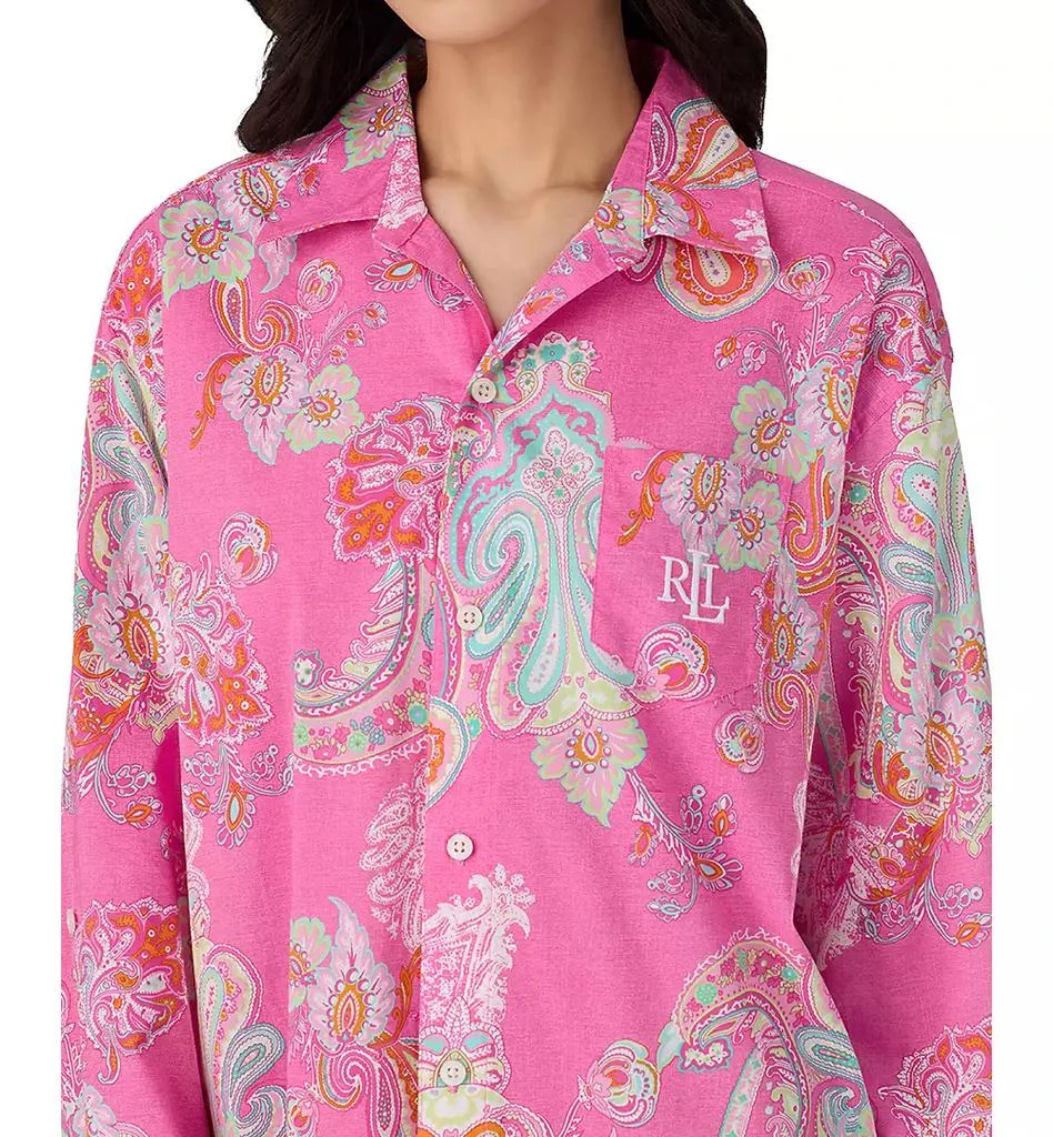 Ralph Lauren Women's Roll-Tab-Sleeve His Shirt Sleepshirt 3