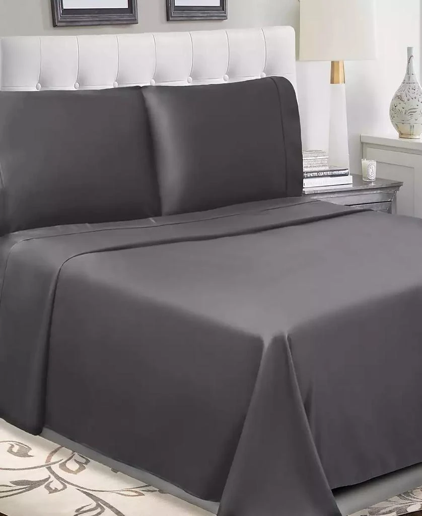 Superior Solid 300-Thread Count Cotton Percale Deep Pocket Sheet Set, Split King 3