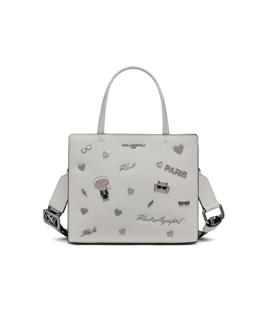 Karl Lagerfeld Paris MAYBELLE SATCHEL WITH PINS
