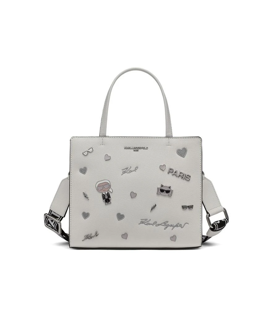 Karl Lagerfeld Paris MAYBELLE SATCHEL WITH PINS 1