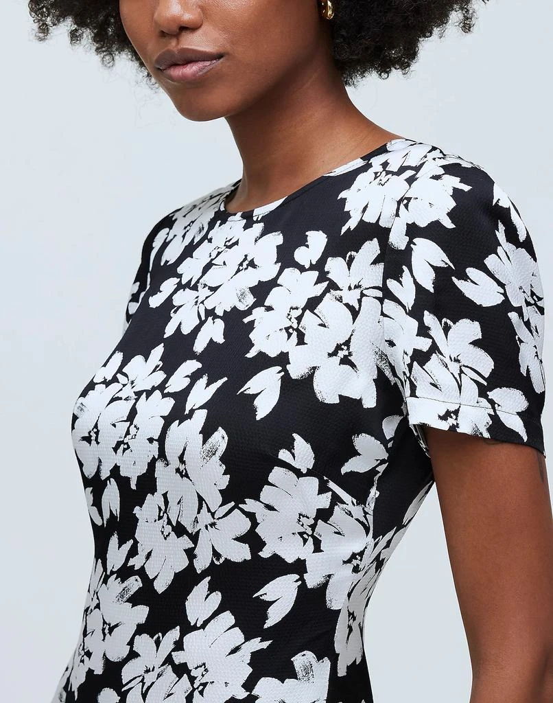 Madewell Maxi T-Shirt Dress in Floral Hammered Satin 5