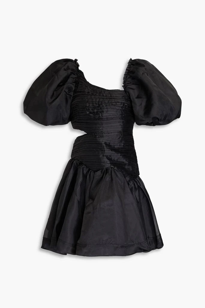 Aje Joan asymmetric pintucked organza mini dress 1
