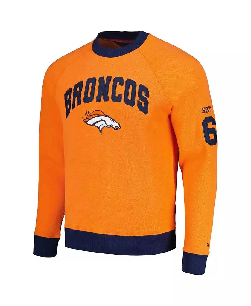 Tommy Hilfiger Men's Orange Denver Broncos Reese Raglan Tri-Blend Pullover Sweatshirt 2