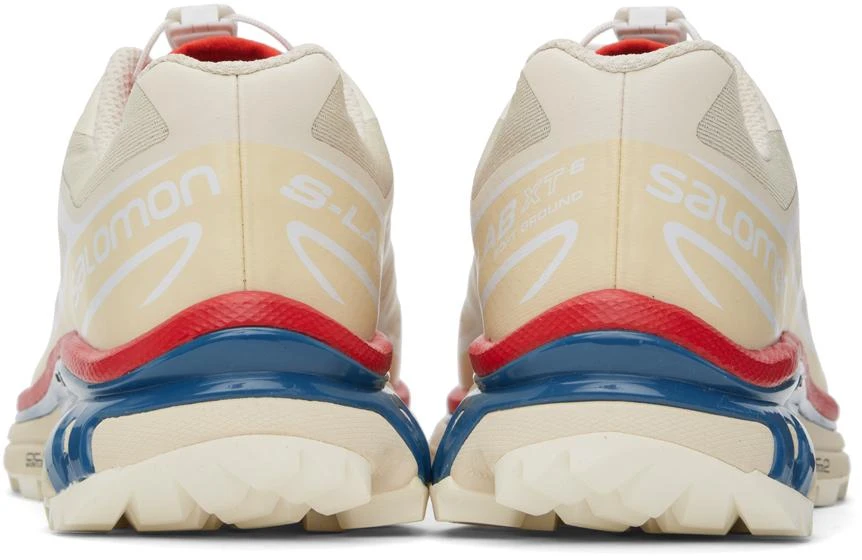Salomon Beige & Red XT-6 Sneakers 2