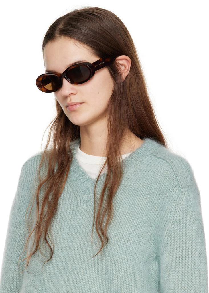 Gucci Tortoiseshell Oval Sunglasses 4