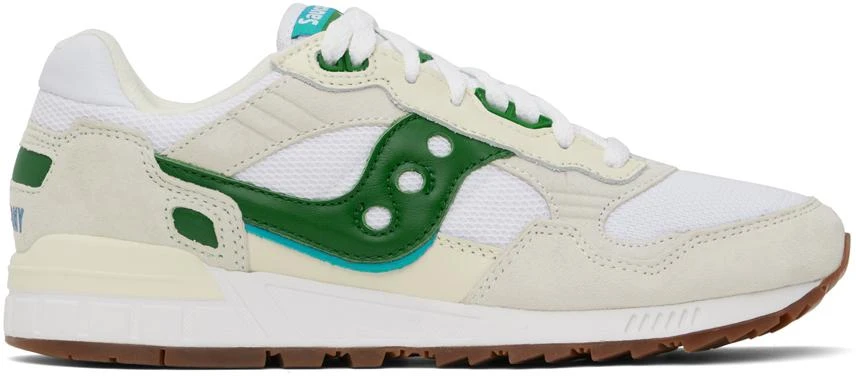 Saucony White & Green Shadow 5000 Premium Ivy Prep Sneakers 1