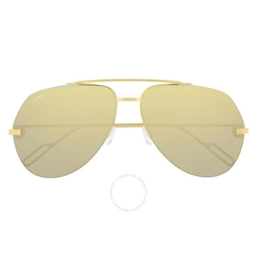 Cartier Premiere de Cartier Precious Gold Mirror Pilot Unisex Sunglasses CT0170S 003 62 1