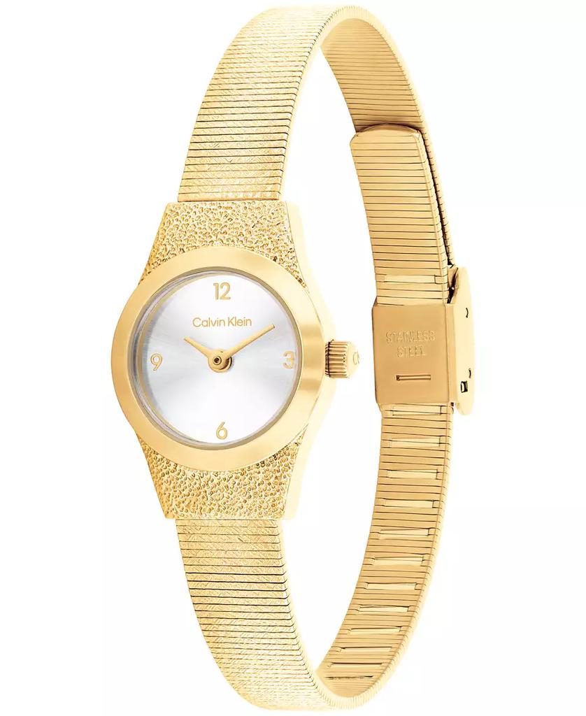 Calvin Klein Women's Contemporary Gold Tone Stainless Steel Mesh Bracelet Watch, 18mm