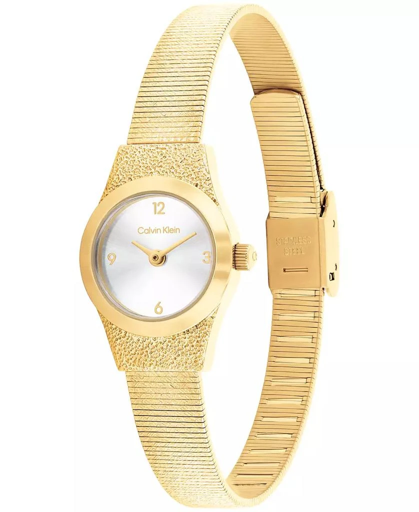 Calvin Klein Women's Contemporary Gold Tone Stainless Steel Mesh Bracelet Watch, 18mm 2