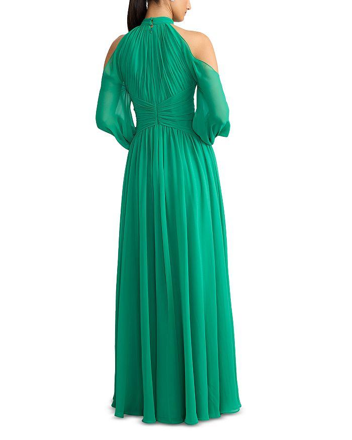 Zac Posen Wicked x Zac Posen Cold Shoulder Chiffon Gown