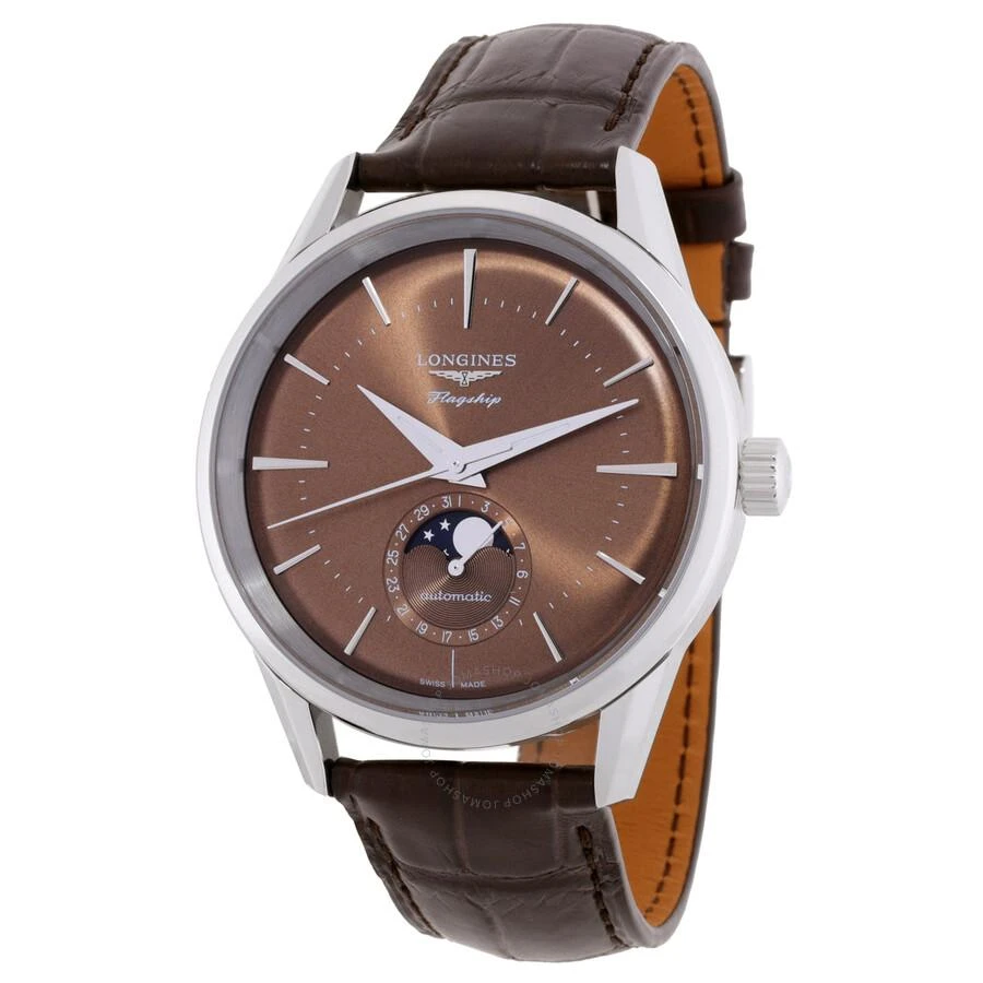 Longines Flagship Heritage Moonphase Automatic Moon Phase Brown Dial Men's Watch L4.815.4.62.2 1