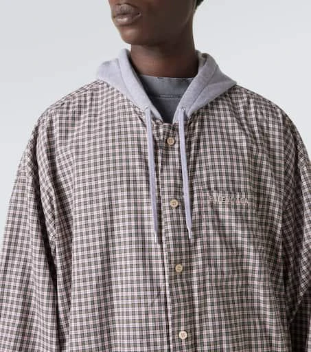 Balenciaga Checked cotton poplin jacket 6