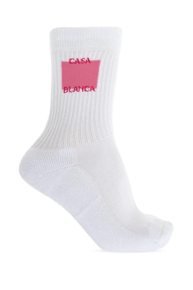 Casablanca Casablanca Logo Intarsia-Knit Socks