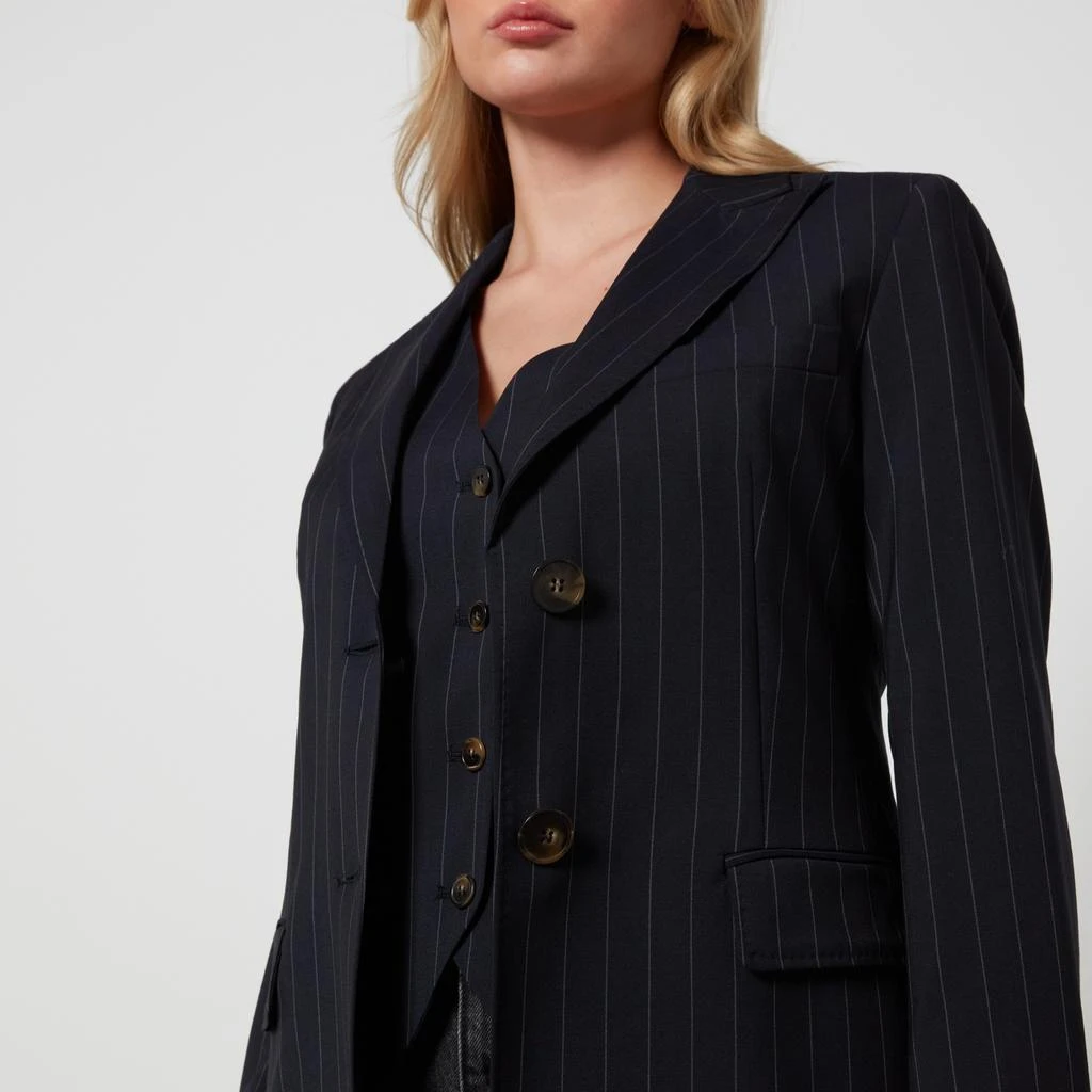 Max Mara Mora Pinstriped Woven Blazer 4