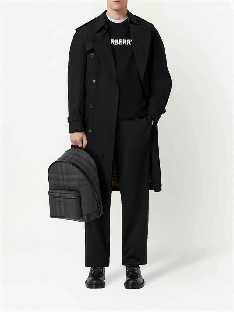 Burberry Black Checkered Design  Backpack 2