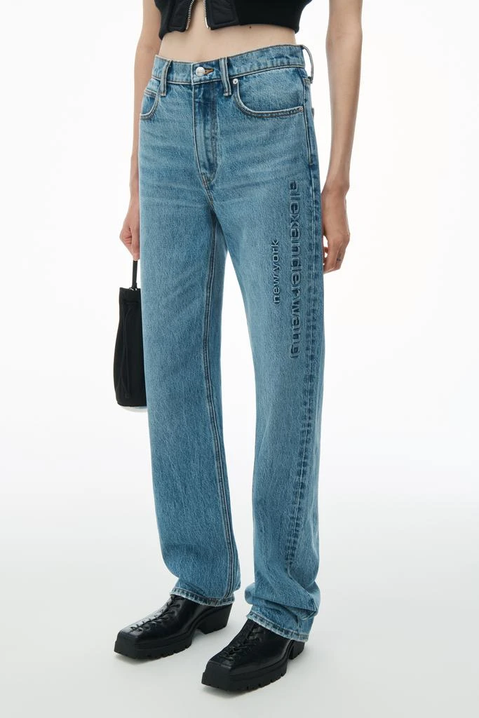 Alexander Wang EZ Mid Rise Jeans With Embossed Logo 3