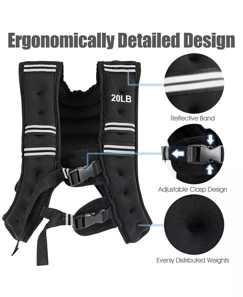 Mecale Training Weight Vest Workout Equipment with Adjustable Buckles and Mesh Bag 8