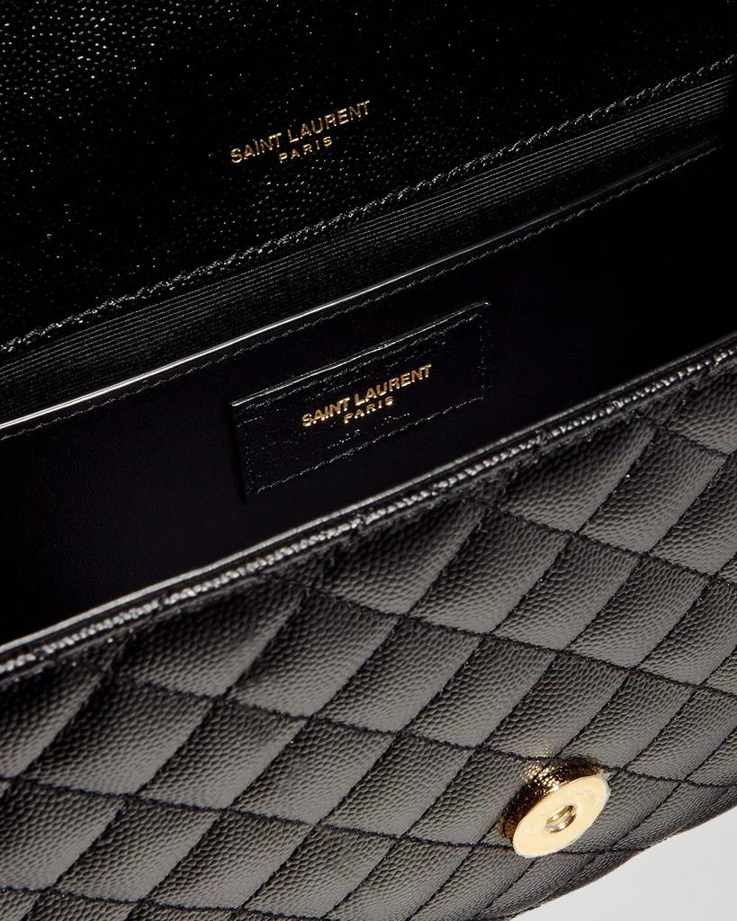 Yves Saint Laurent Envelope Triquilt Medium YSL Shoulder Bag in Grained Leather 4