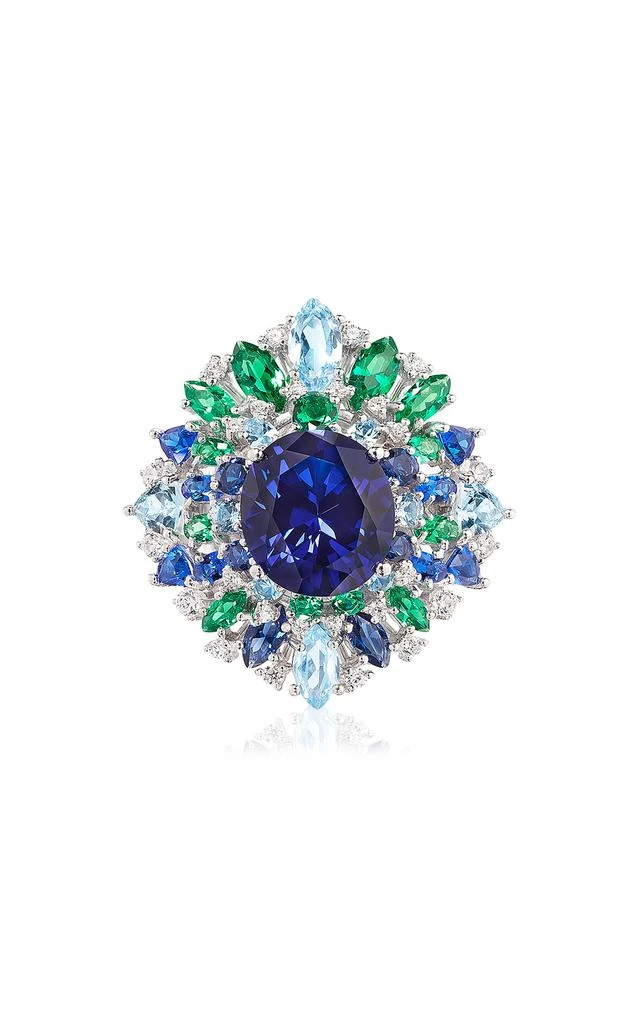 Anabela Chan Anabela Chan - Mirage 18k Gold and Rhodium Vermeil Sapphire Ring - Yellow - US 8 - Moda Operandi - Gifts For Her 1