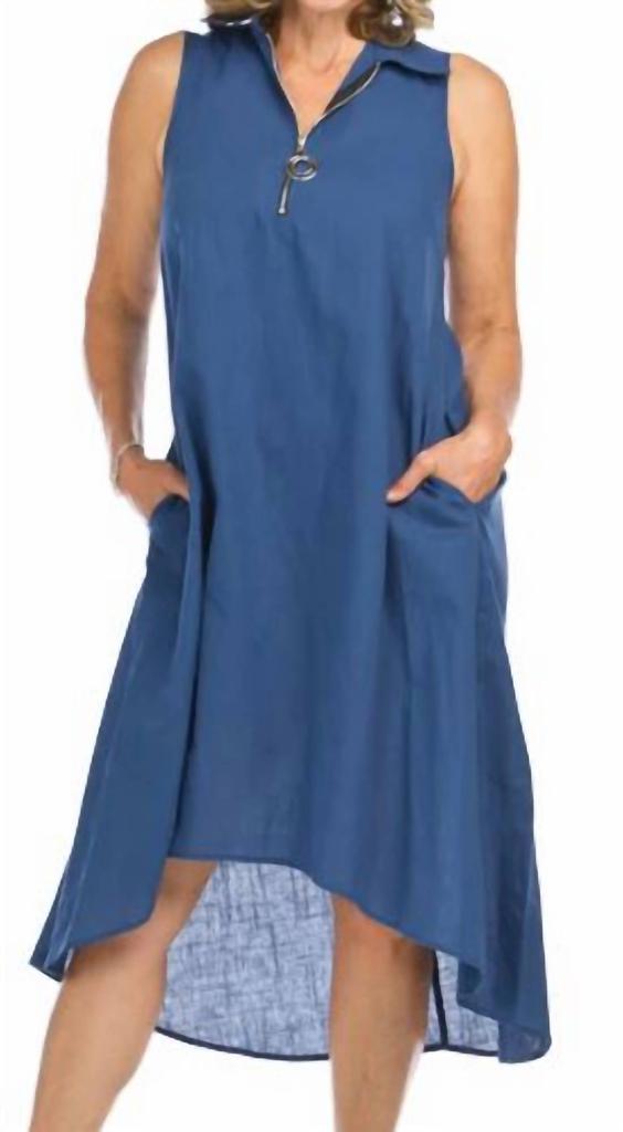 Papillon Papillon - Zipper Detail Cotton A-line Dress