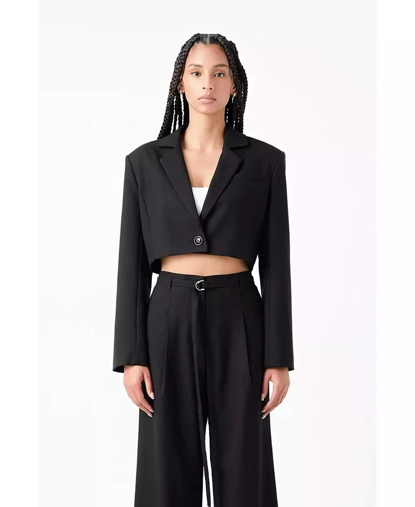 Grey Lab Women's Oversized Cropped Blazer 3