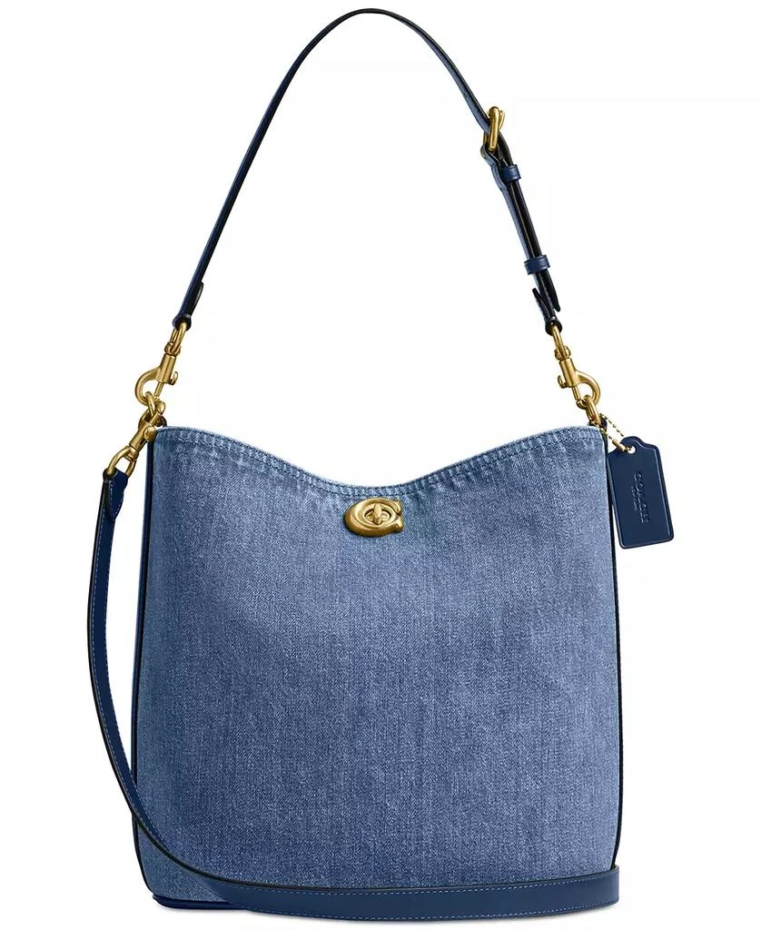 Coach Willow Soft Small Denim Bucket Bag 1