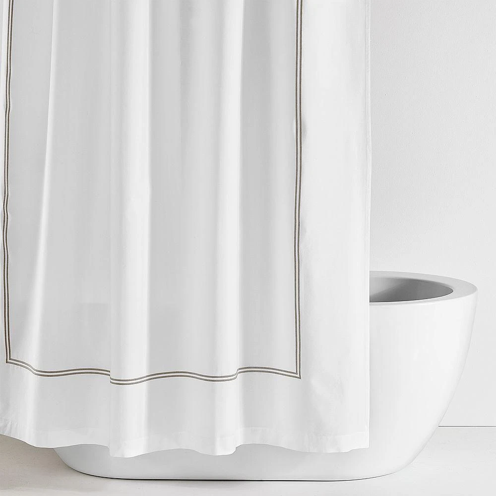 Hudson Italian Percale Shower Curtain - Exclusive 1