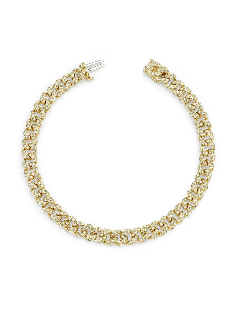 SHAY 18K Yellow Gold 
Diamond Curb Chain Bracelet