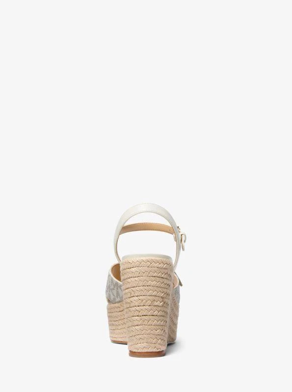 Michael Kors Hannah Signature Logo Wedge Sandal 3