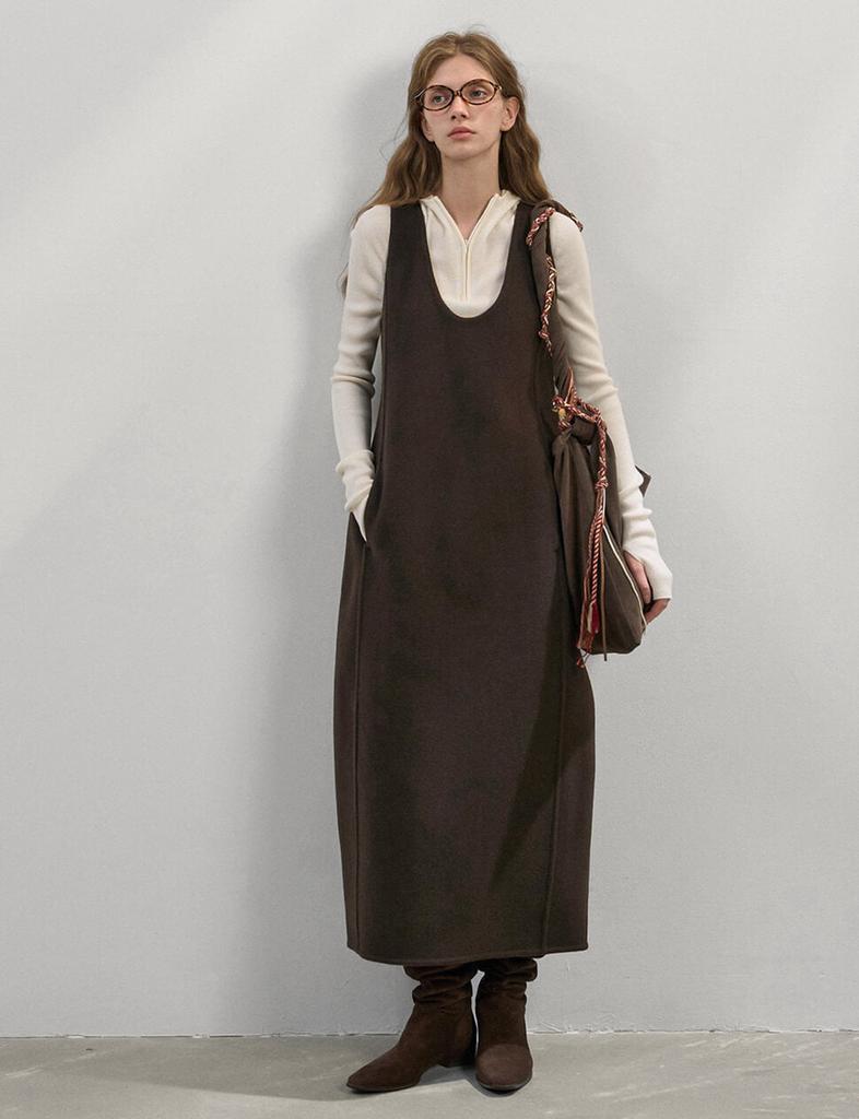 Pixie Market Brown Wool Dress